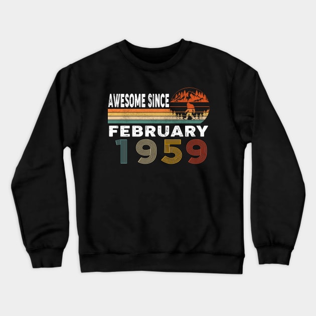 Awesome Since February 1959 Crewneck Sweatshirt by ThanhNga